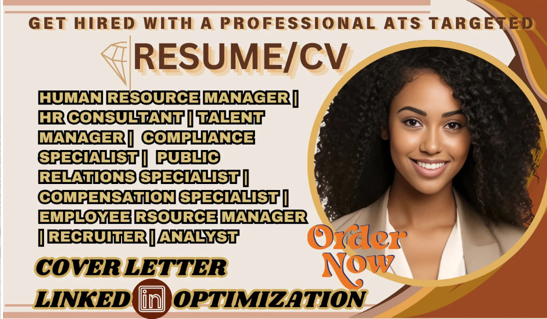 I Will Create a Professional HR, PR, Talent Management, and Recruiter Resume