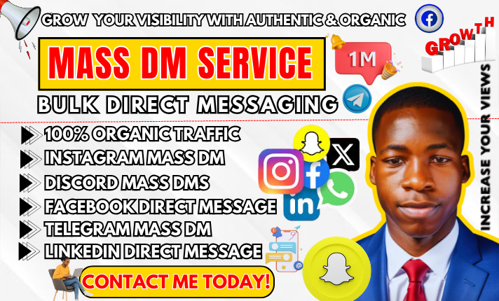 Send Bulk DM on Instagram, Discord, Facebook & Conduct Daily Outreach with Cold DMs