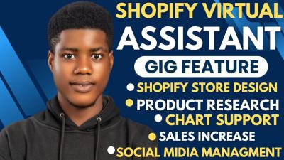 I Will Be Your Shopify Store Manager, Website Expert, and Virtual Assistant