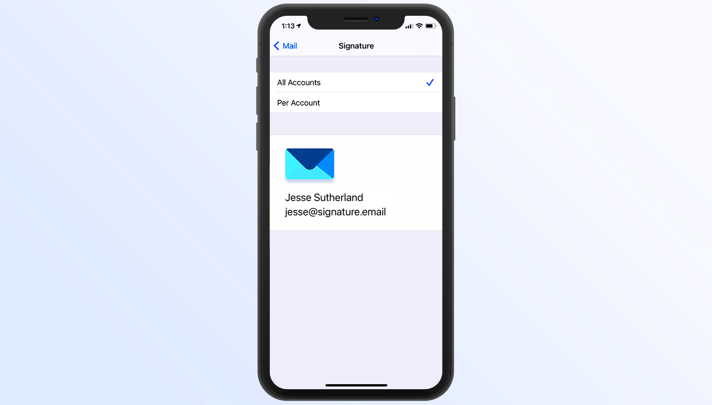 How to add an image to an email signature on iPhone or iPad