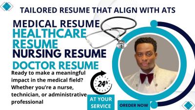 I will write medical resume, nurse practitioner healthcare resume