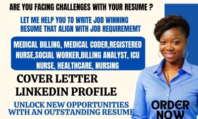 I Will Write a Professional Medical Billing, Social Worker, Coder and Healthcare ATS