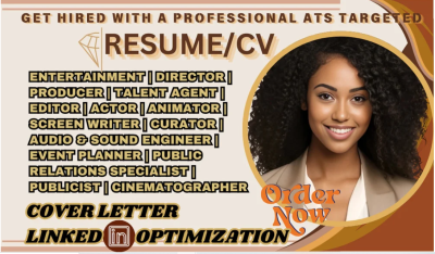 I Will Craft a Professional Resume for Entertainment Producers, Directors, Talent Agents, and Screenwriters