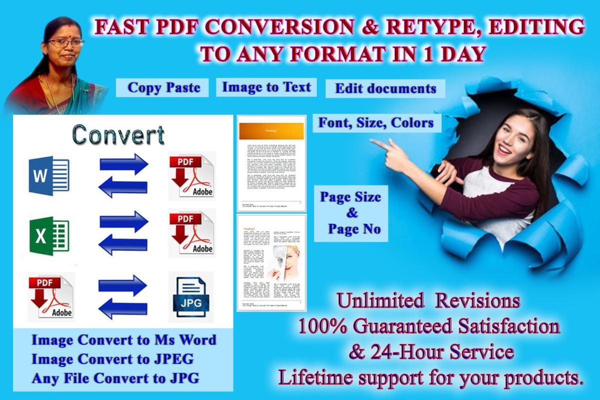 I Will Convert PDF to Editable Word Document, Fast and Reliable in 24hrs