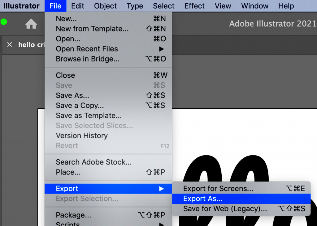 Saving and Exporting Your Illustrator Project  Media Commons