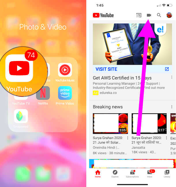 How to Upload a Video and Go Live on YouTube from iPhone iPad