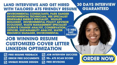 I Will Craft Your Perfect Environmental Resume as a Consultant, HSE Specialist, Park Ranger, or Technician