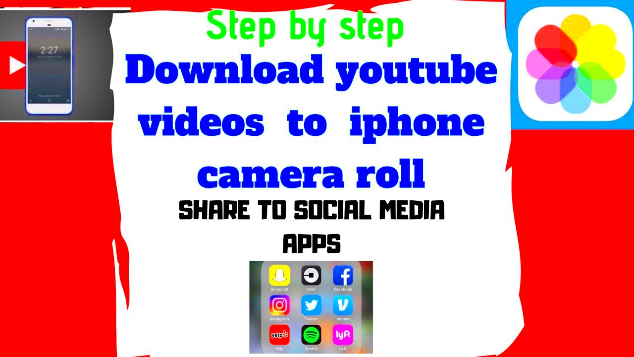 Step by step how to download youtube videos to your iPhone camera roll 