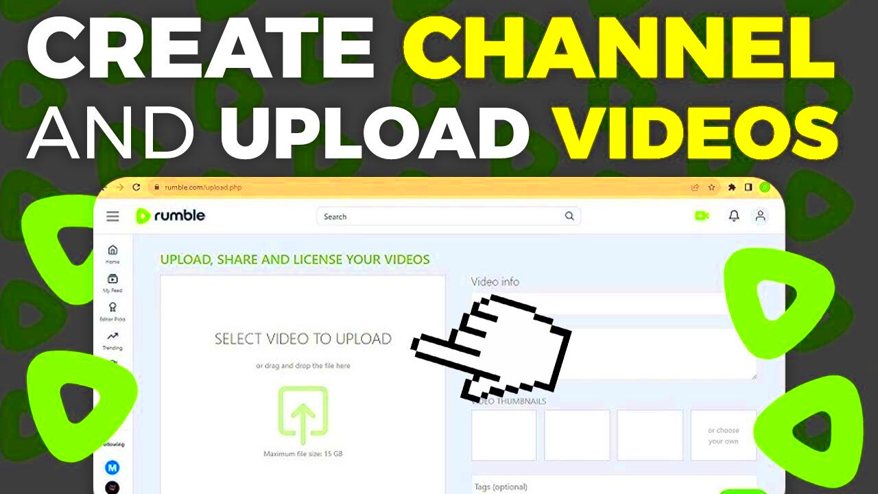 How To Create a Rumble Channel And Upload Your First Video 2024  YouTube