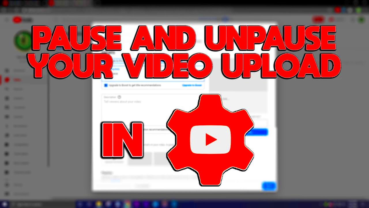 2020 How to pause and unpause a video upload in Youtube Studio WORKING 