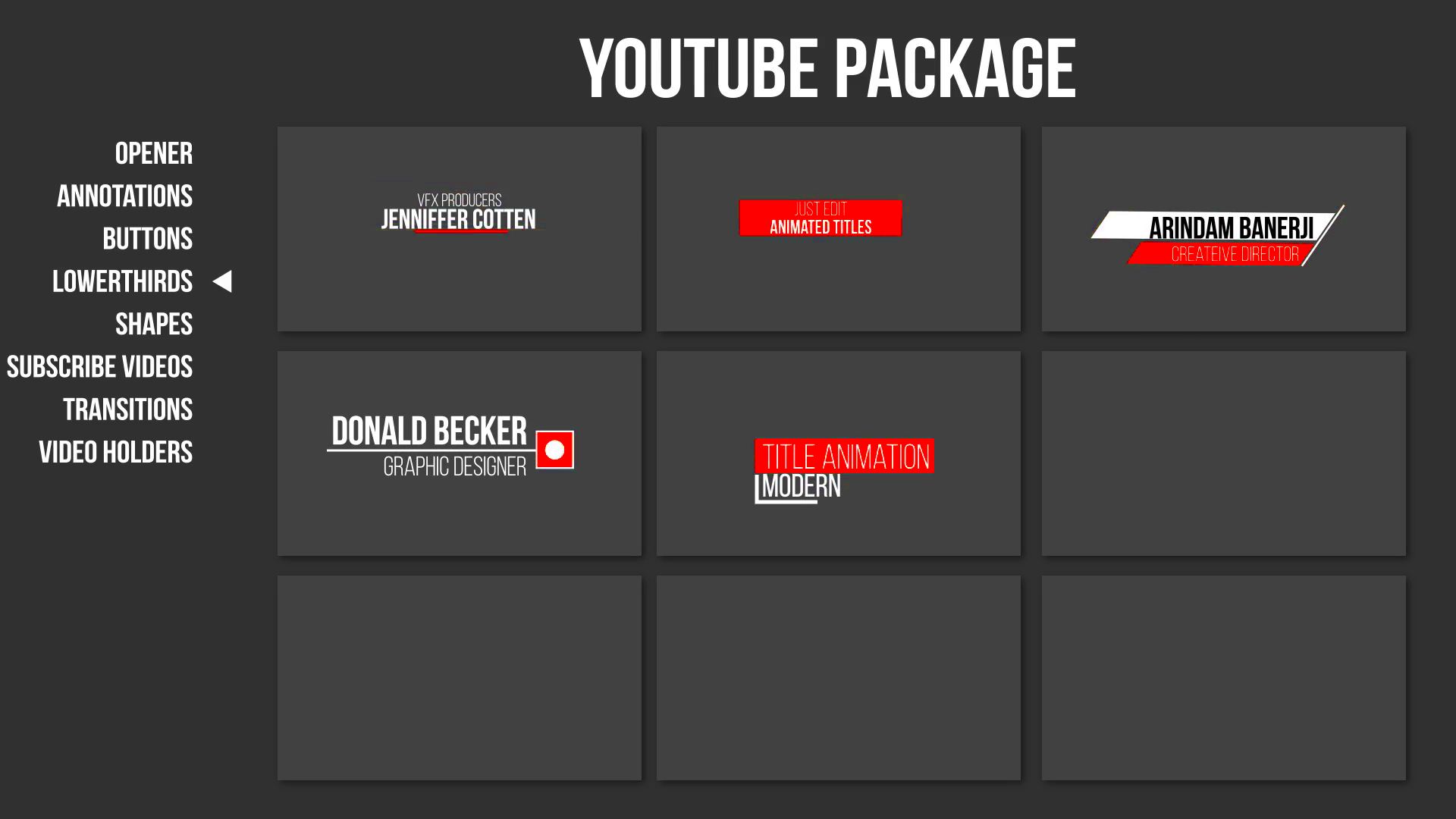 Youtube Package  Storyblocks