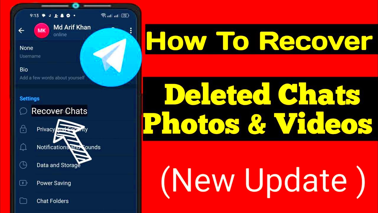 how to recover telegram deleted chat photos and videos  YouTube