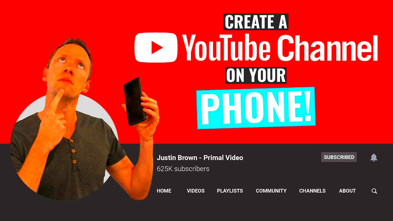 How to Create a YouTube Channel with your PHONE Complete Beginners 