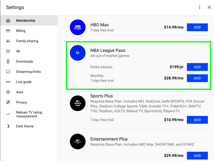 How to Watch NBA League Pass on YouTube TV 2022