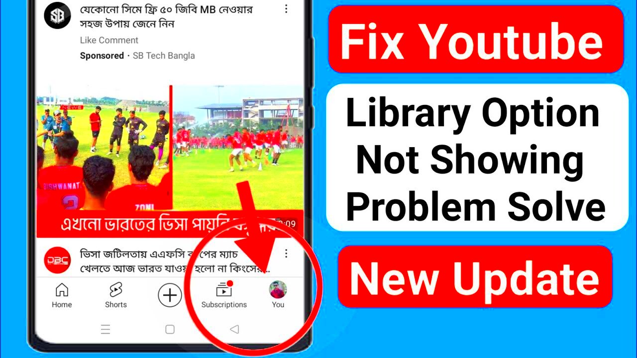 Fix Youtube Library Option Not Showing Problem New Update  Youtube 