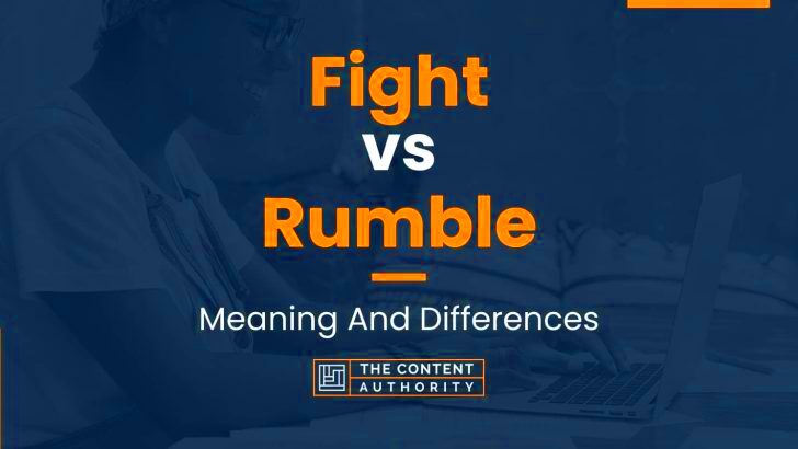 Fight vs Rumble Meaning And Differences