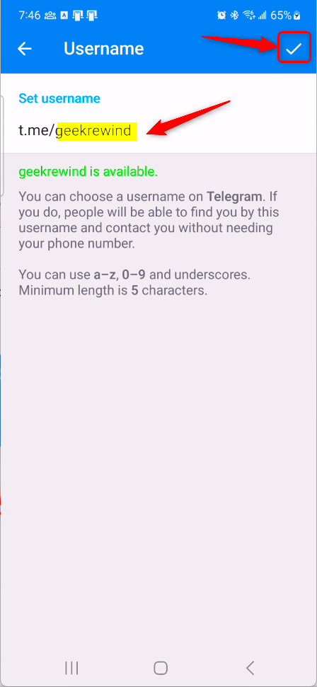 A Guide to Creating a Username on Telegram  Geek Rewind