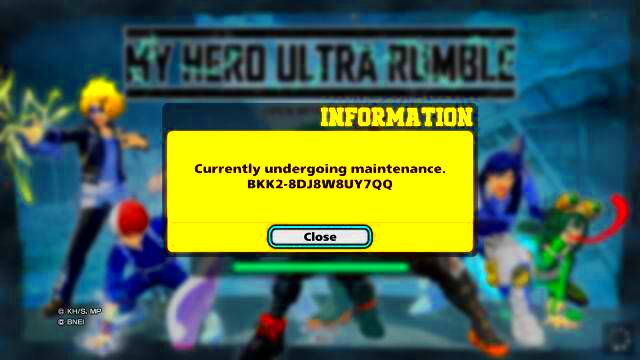 When does the My Hero Ultra Rumble maintenance end