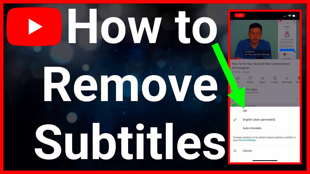 How To Turn Off Subtitles  Closed Captions On YouTube  YouTube