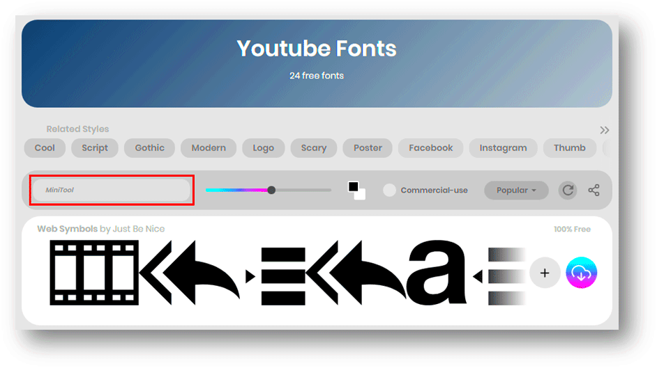 Youtube Font