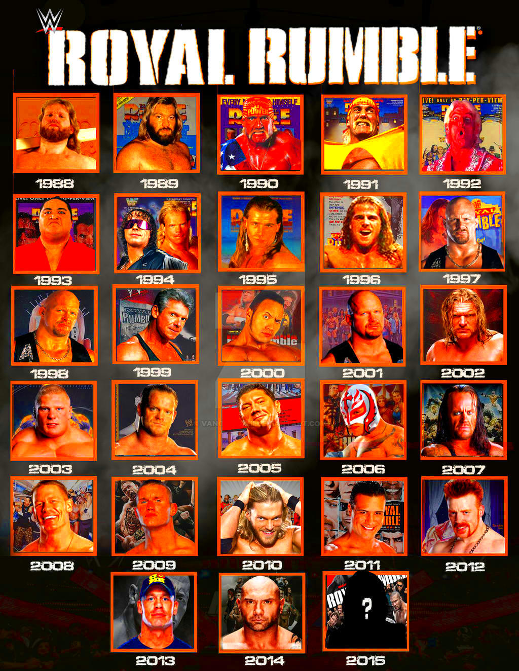 Royal Rumble Winners Updated by VanguardXII on DeviantArt