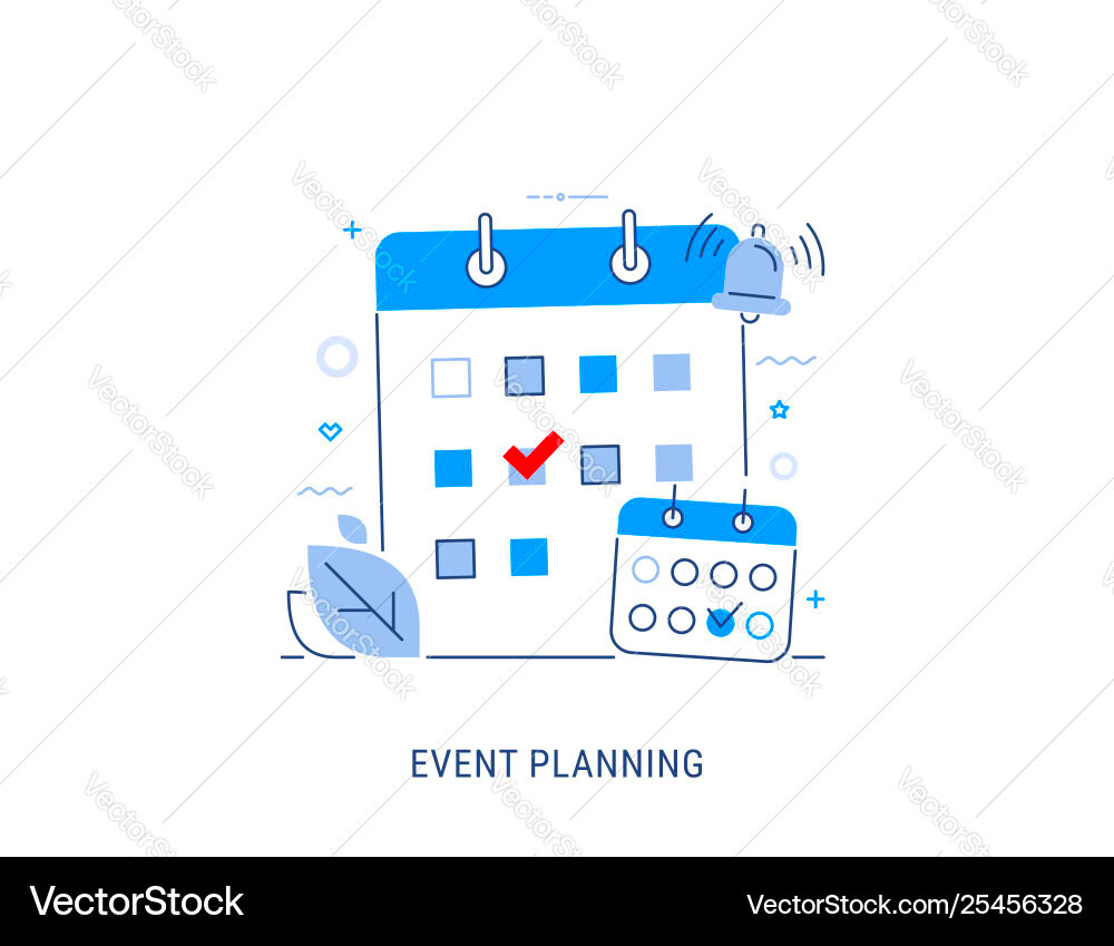 Event planning Royalty Free Vector Image  VectorStock