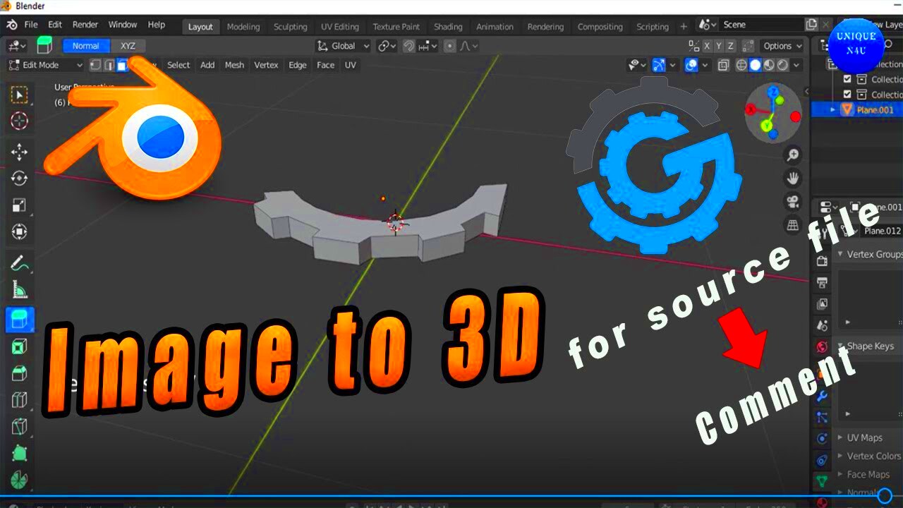 Convert any Image into 3D Object in Blender 28  2020  YouTube