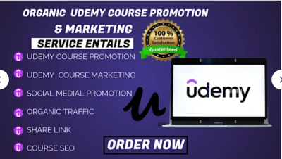 I Will Do Organic Udemy Course Promotion, Online Course Promotion