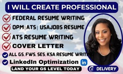 I Will Write Federal Resume for USAJOBS Resume, ATS Resume & Engineering Resume Writing