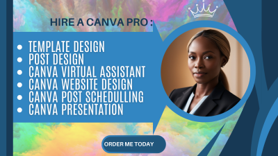 I Will Be Your Canva Pro Virtual Assistant & Flyer Designer