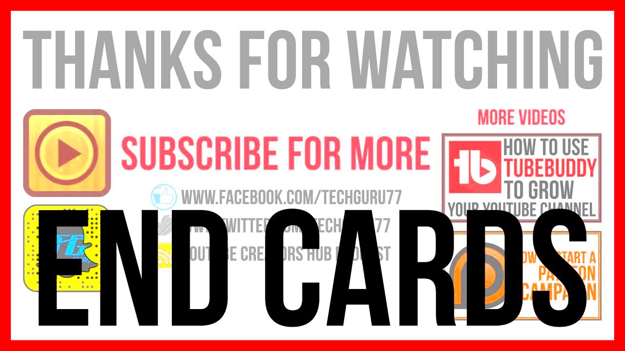 How To Create An END CARD For Your YouTube Videos  YouTube Tutorial 
