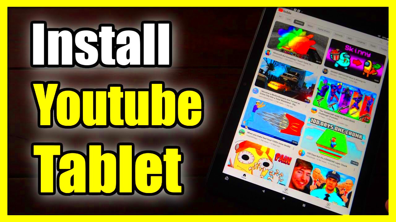 How to Get  Install Youtube on Amazon FIRE HD 10 Tablet Fast Method 