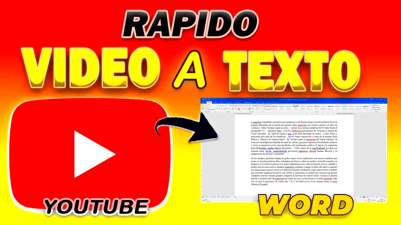 Como Transcribir Un Video De Youtube A Texto 2023  Youtube a Word 