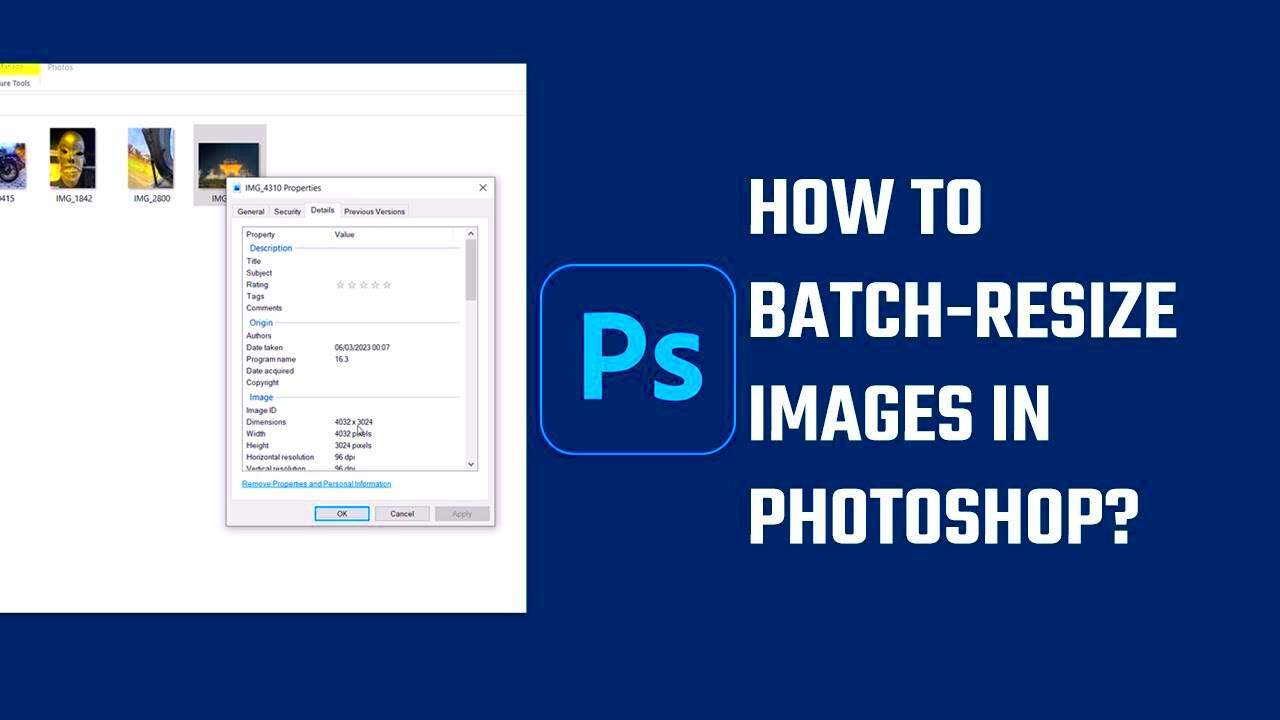 How to batch resize image in photoshop  YouTube