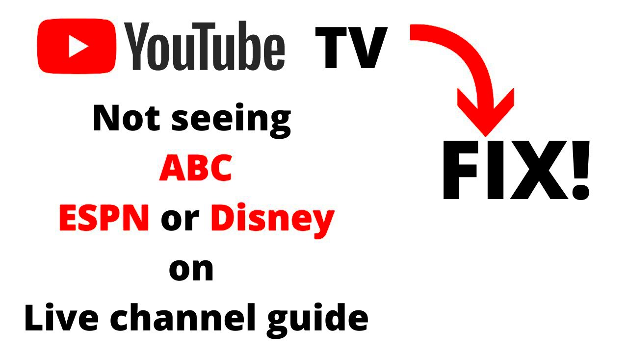 YouTube TV  How to add back ESPN ABC and Disney channels back on 