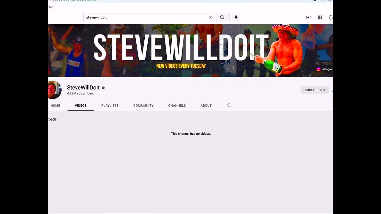 Steve Will Do It permanently BANNED from YouTube  YouTube