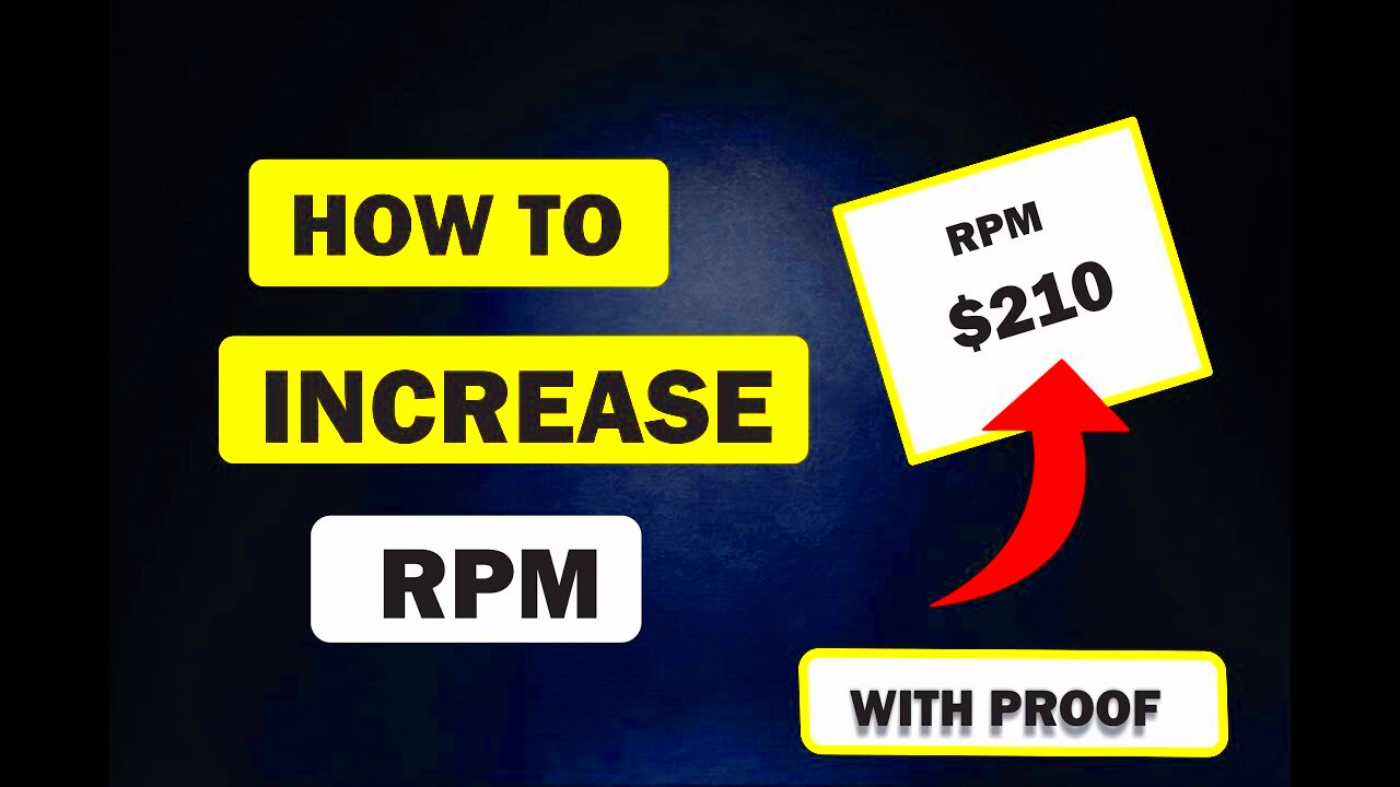 how to increase youtube revenue  how to increase RPM on youtube to 210 