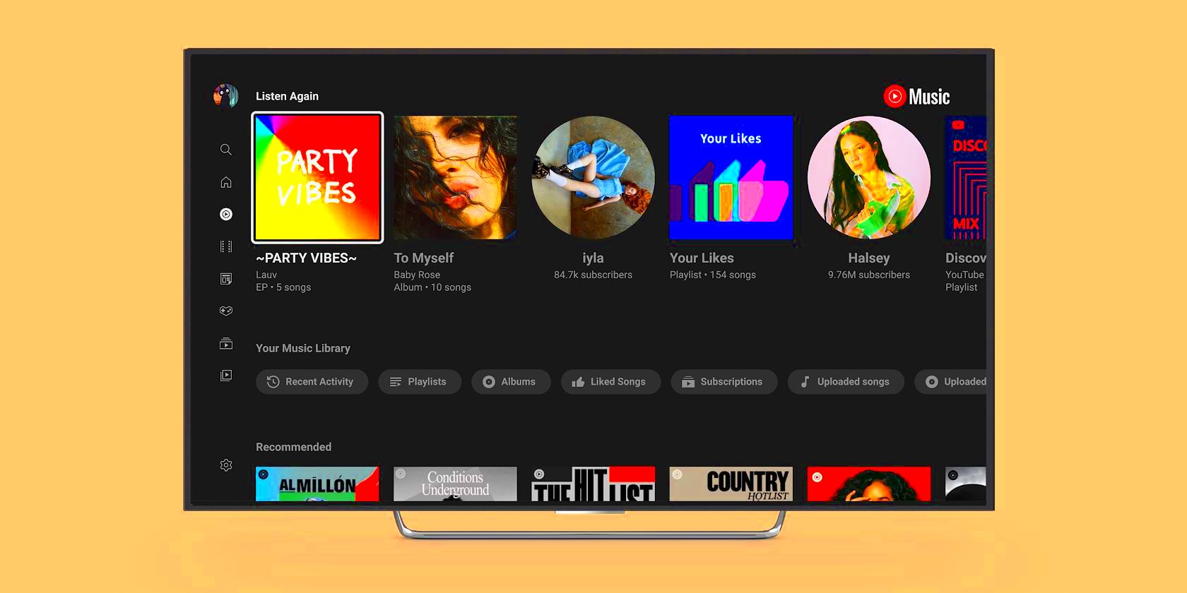 YouTube Music on TVs Gets New Features and Design