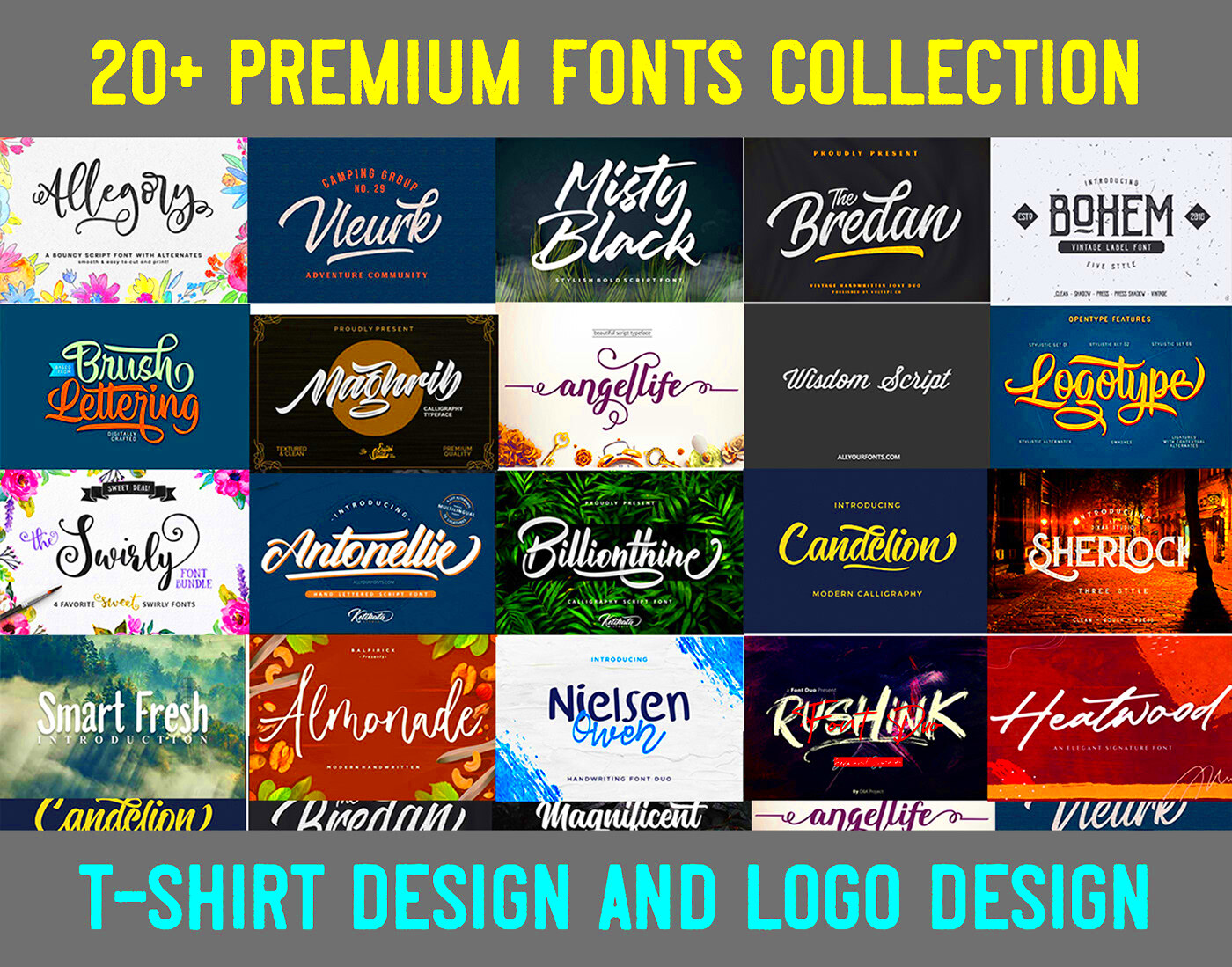 Premium font bundle collection full free download 2  Images  Behance