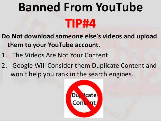 Banned by YouTube