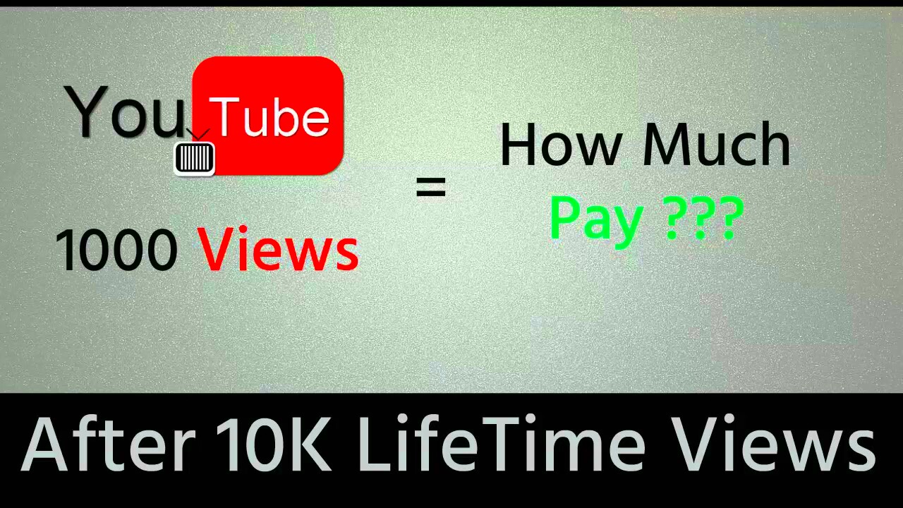 How Much Money YouTube Pays for 1000 views  My Earnings After 10K 