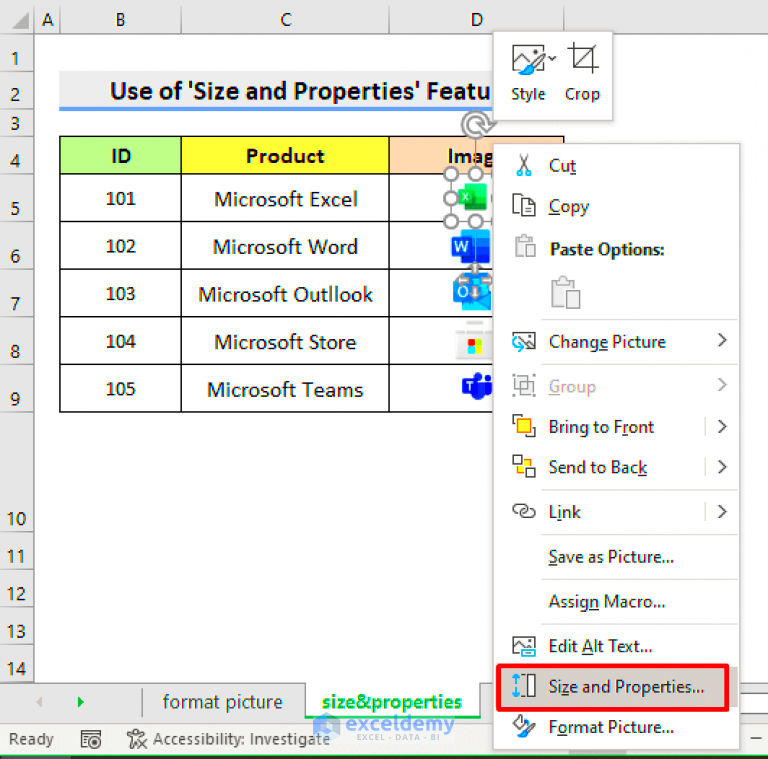 How to Lock Image in Excel Cell 2 Methods  ExcelDemy