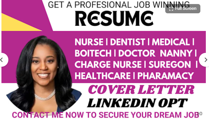 I Will Write a Nanny, Medical, Dentist, Registered Nurse, and Charge Nurse Resume