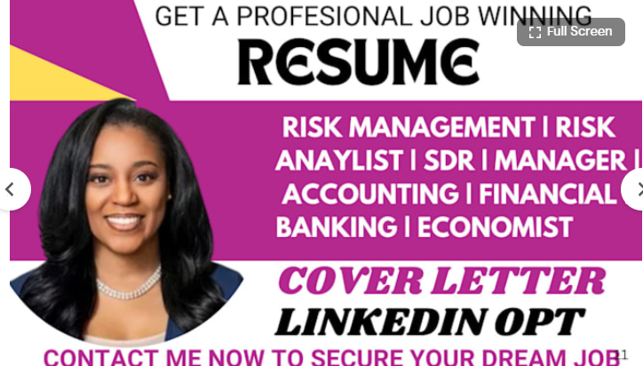 I will write banking, sales manager, finance, sales assistance, sdr, accountant resume