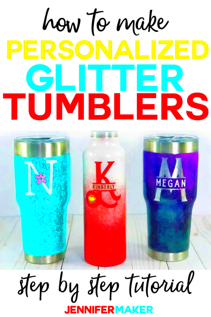 DIY Glitter Tumblers  StepbyStep Photos  Video Tutorial  Diy 