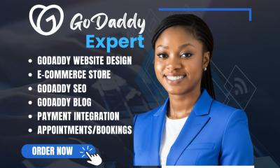 I will design godaddy website redesign godaddy website godaddy website design