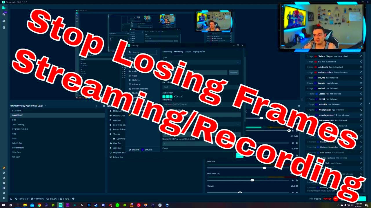 Stop DroppingSkipping Frames in SLOBS Screen Recording or Streaming 