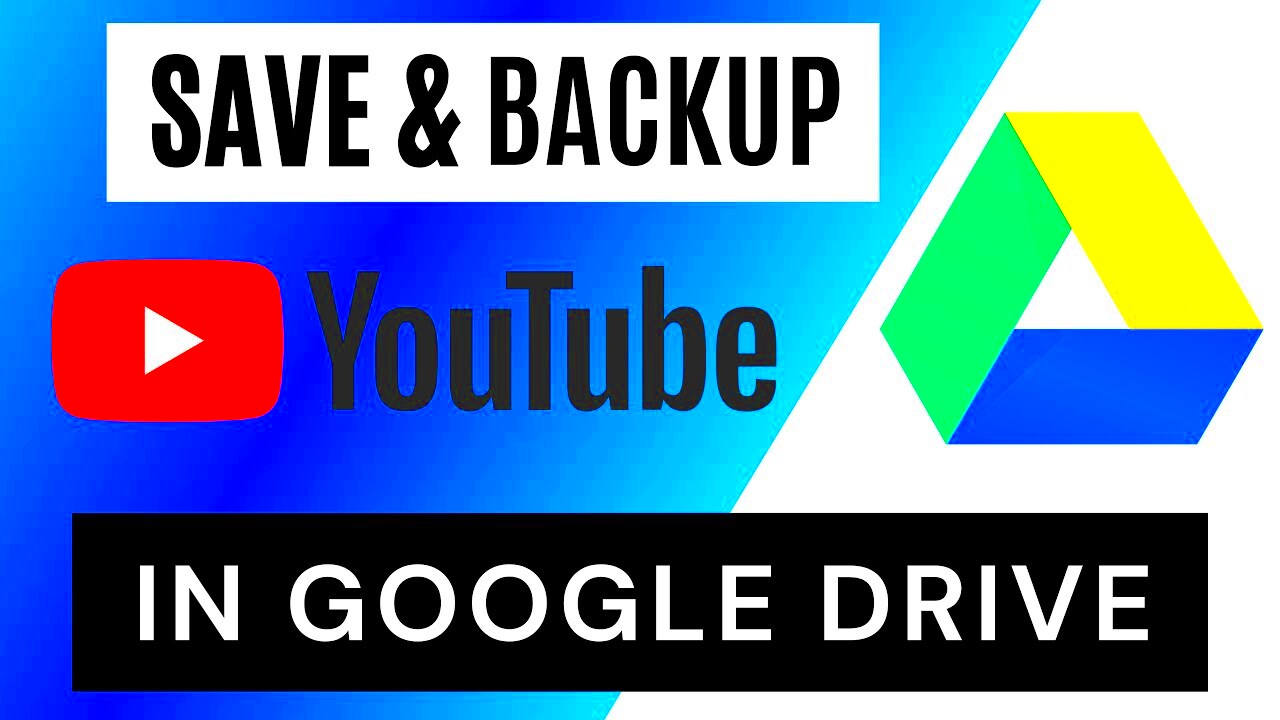 How to save your YouTube Video in Google Drive  YouTube