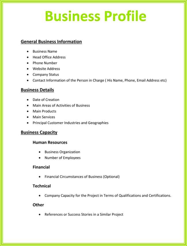 8 Business Profile Templates  Word Excel  PDF Templates  Company 