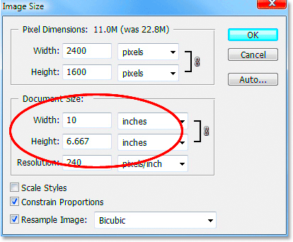 how to customize picture size for printing